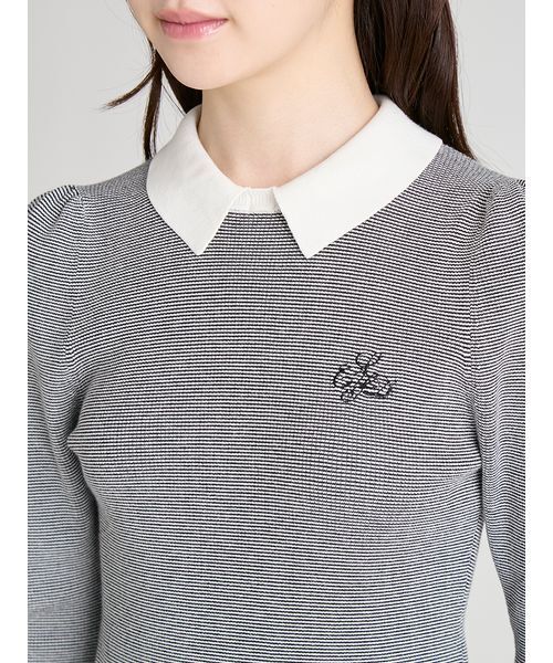 CELFORD（セルフォード）の「ボウタイリボン衿付きニットプルオーバー（ニット/セーター・レディース・サックスブルー/ブラック/オフホワイト/その他・36/38）」の15枚目の写真