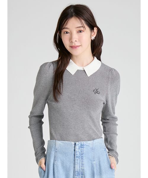 CELFORD（セルフォード）の「ボウタイリボン衿付きニットプルオーバー（ニット/セーター・レディース・サックスブルー/ブラック/オフホワイト/その他・36/38）」の17枚目の写真