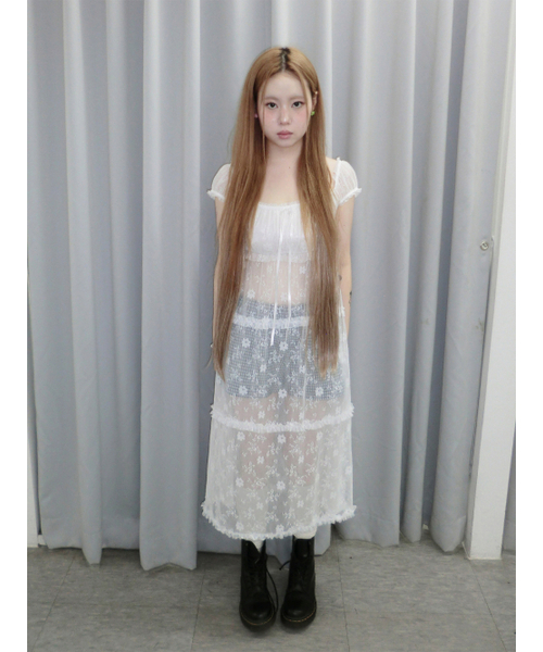 HETIT(ヘティ)の「ピュアレースロングドレス(ホワイト)(ワンピース・レディース・その他・FREE)」の1枚目の写真