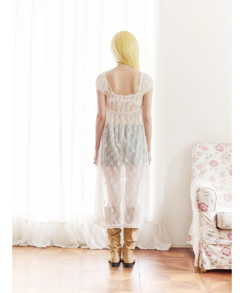 HETIT(ヘティ)の「ピュアレースロングドレス(ホワイト)(ワンピース・レディース・その他・FREE)」の7枚目の写真