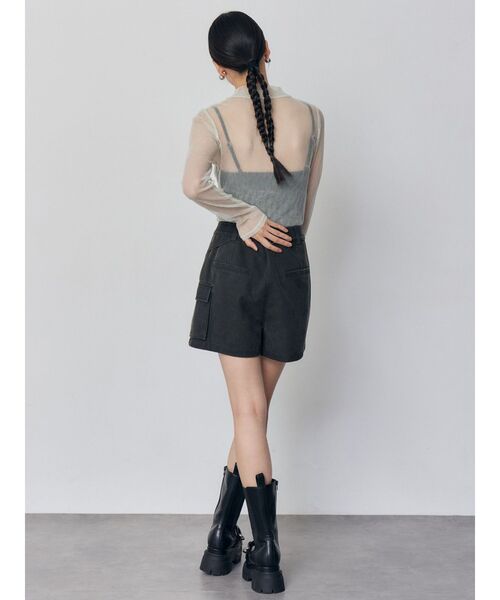 セール】【セットアップ対応】ワンサイドスリットカーゴショートパンツ