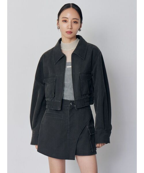 MURUA(ムルーア)の「【セットアップ対応】ワンサイドスリットカーゴショートパンツ(その他パンツ・レディース・ブラック/ブラウン・1/2)」の21枚目の写真