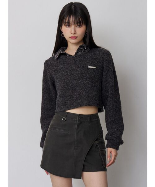 MURUA(ムルーア)の「【セットアップ対応】ワンサイドスリットカーゴショートパンツ(その他パンツ・レディース・ブラック/ブラウン・1/2)」の7枚目の写真