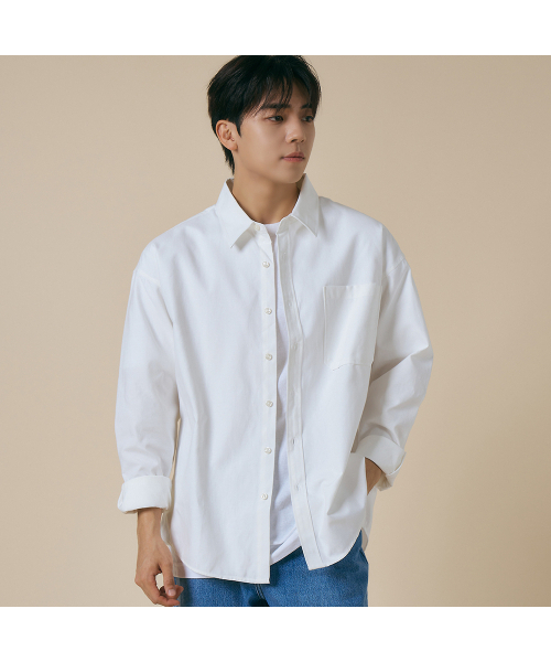 LXT（エルエックスティー）の「オックスフォードソリッドポケットオーバーシャツ[ホワイト]（シャツ/ブラウス・メンズ・その他・1(M)/2(L)/3(XL)）」の13枚目の写真