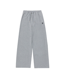 WOOALONG（ウアロン）の「(Fleece-lined) Signature relax wide pants - GRAY（スウェットパンツ・メンズ）」