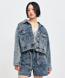 ジンローデニムクロップトラッカージャケット