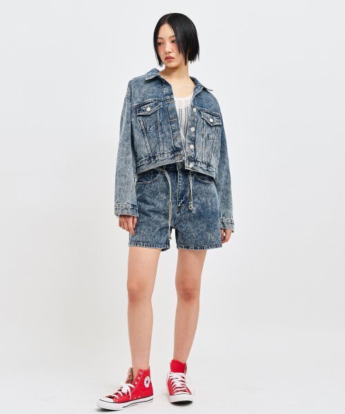 C WEAR BY THE GENIUS（シーウェアバイザジーニアス）の「ジンローデニムクロップトラッカージャケット（デニムジャケット・レディース・その他・size1）」の6枚目の写真