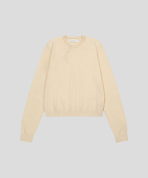 CONUNACUERA（コンヌナクエラ）の「Tilt Henley Neck Knit_Butter（ニット/セーター）」