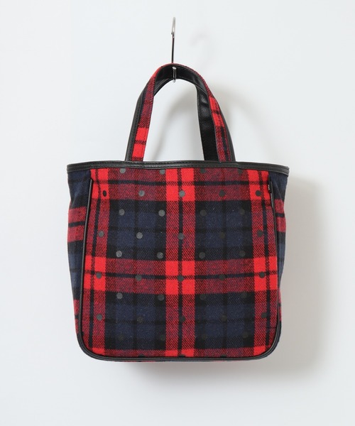 ROOTOTE(ルートート)の「ROOTOTE ドット&チェックフェルトランチトート(トートバッグ・レディース・ブラック系その他/レッド系その他・FREE)」の9枚目の写真