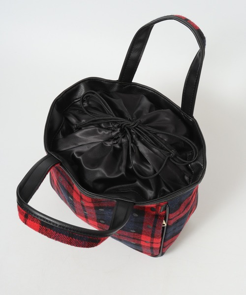 ROOTOTE(ルートート)の「ROOTOTE ドット&チェックフェルトランチトート(トートバッグ・レディース・ブラック系その他/レッド系その他・FREE)」の10枚目の写真