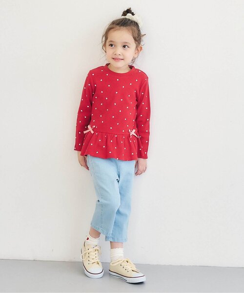 apres les cours（アプレレクール）の「ワンポイント刺繍クルーソックス（ソックス/靴下・キッズ・レッド/ブラック/サックスブルー/アイボリー・12/15 /18/21）」の9枚目の写真