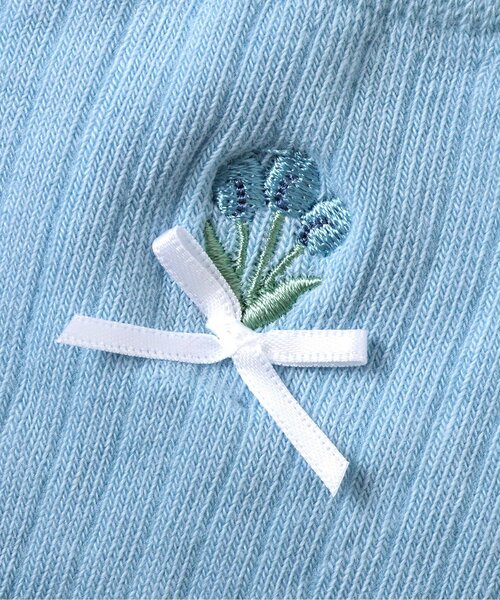 apres les cours（アプレレクール）の「ワンポイント刺繍クルーソックス（ソックス/靴下・キッズ・レッド/ブラック/サックスブルー/アイボリー・12/15 /18/21）」の18枚目の写真