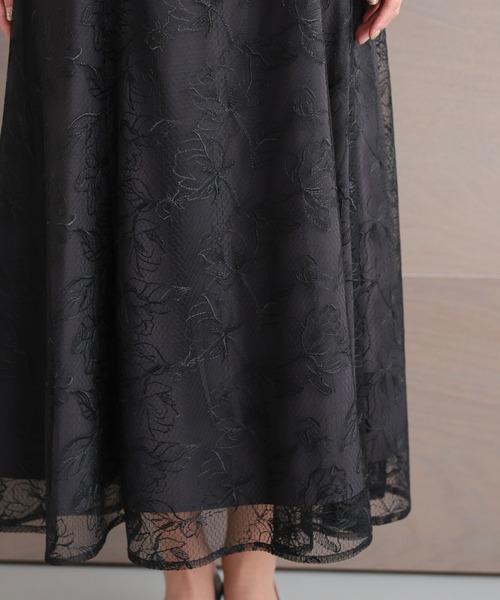 haremode（ハレモード）の「結婚式 お呼ばれ 二次会 謝恩会 成人式 同窓会 対応 20代 30代 シアー レース ボレロ 前後2WAY 刺繍レースワンピース セットアップ きれいめ  セレモニー パーティ オケージョン ドレス（ドレス・レディース・グリーン/ブラック/ブラウン・S/M）」の14枚目の写真