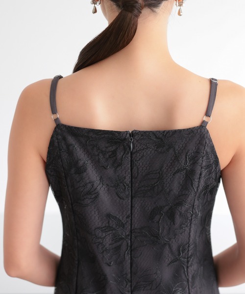 haremode（ハレモード）の「結婚式 お呼ばれ 二次会 謝恩会 成人式 同窓会 対応 20代 30代 シアー レース ボレロ 前後2WAY 刺繍レースワンピース セットアップ きれいめ  セレモニー パーティ オケージョン ドレス（ドレス・レディース・グリーン/ブラック/ブラウン・S/M）」の16枚目の写真