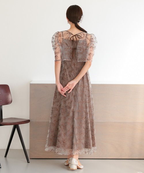 haremode（ハレモード）の「結婚式 お呼ばれ 二次会 謝恩会 成人式 同窓会 対応 20代 30代 シアー レース ボレロ 前後2WAY 刺繍レースワンピース セットアップ きれいめ  セレモニー パーティ オケージョン ドレス（ドレス・レディース・グリーン/ブラック/ブラウン・S/M）」の19枚目の写真