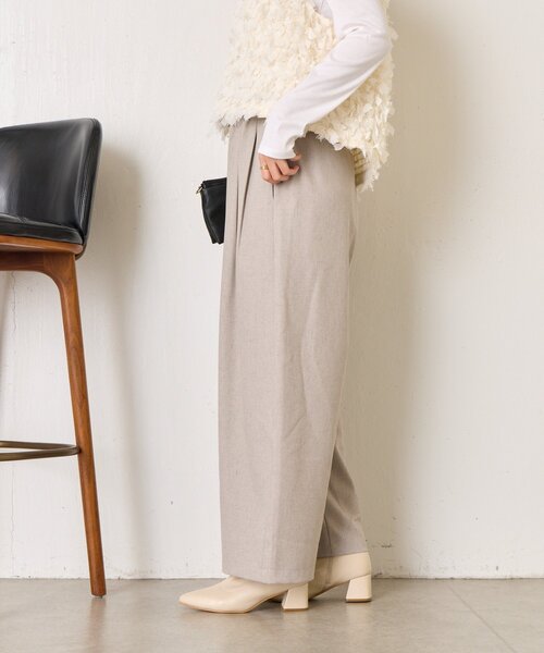 Jena espace merveilleux（ジェナ　エスパスメルヴェイユ）の「【やわらぐ艶カーブ】メランジカーブパンツ（その他パンツ・レディース・チャコールグレー/ライトグレー/イエロー・FREE）」の9枚目の写真