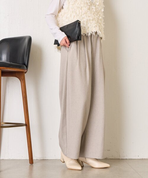 Jena espace merveilleux（ジェナ　エスパスメルヴェイユ）の「【やわらぐ艶カーブ】メランジカーブパンツ（その他パンツ・レディース・チャコールグレー/ライトグレー/イエロー・FREE）」の11枚目の写真