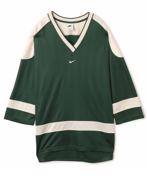 NIKE（ナイキ）の「NIKE AS W NSW JERSEY TUNIC MOD / ナイキ ウィメンズ NSW ジャージー チュニック モッド 【SP】（ジャージ・レディース・ブラック/グリーン・S/L/M）」の5枚目の写真