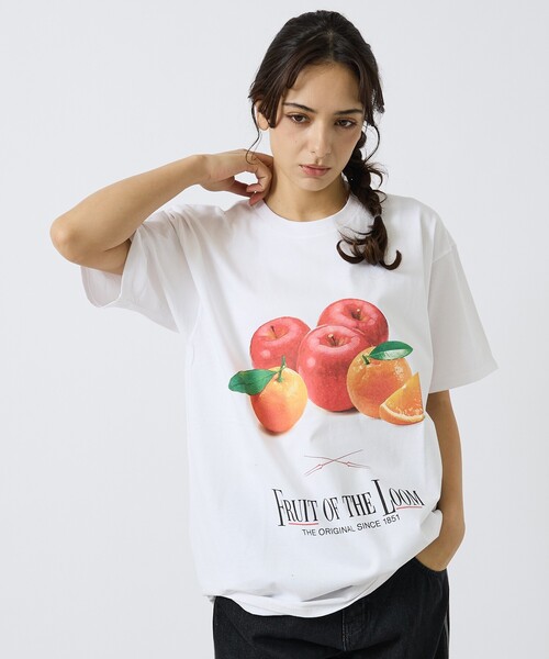 FRUIT OF THE LOOM(フルーツオブザルーム)の「【RADIO EVA"THE 30"】C011 EVANGELION FRUITS T-Shirt by FRUIT OF THE LOOM/フルーツプリント(Tシャツ/カットソー・メンズ・パープル/イエロー/レッド・S/M/L/XL)」の5枚目の写真