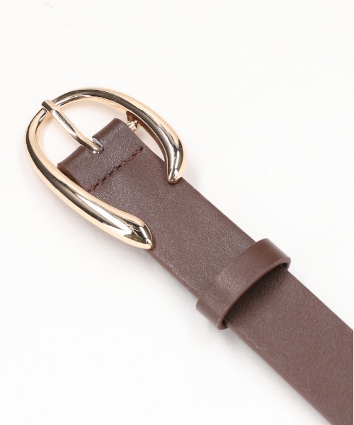 Right-on（ライトオン）の「【HONEYSUCKLE ROSE】変形バックルベルト (レディース / ウエストマーク / 合成皮革)（ベルト・レディース・ブラウン/ブラック・フリー）」の3枚目の写真