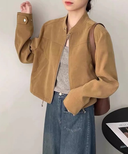 Flugge（フラッジー）の「ノーカラーライダースジャケット（ライダースジャケット・レディース・ベージュ・LARGE/MEDIUM）」の11枚目の写真
