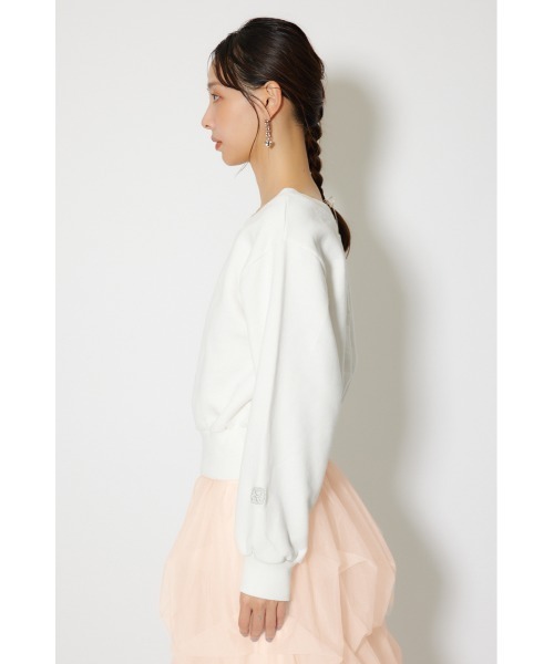 rienda（リエンダ）の「ワンショルダーボリュームスウェットトップス 春服 トレーナー（スウェット・レディース・ライトイエロー/ネイビー/ホワイト・FREE）」の19枚目の写真