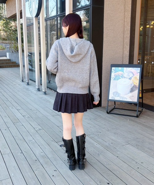 frunco(フランコ)の「【ZOZO限定】クロスステッチハート柄ジップフーディ(ニット/セーター・レディース・ネイビー/グレー/レッド・FREE)」の14枚目の写真