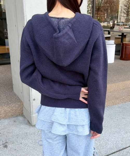 frunco(フランコ)の「【ZOZO限定】クロスステッチハート柄ジップフーディ(ニット/セーター・レディース・ネイビー/グレー/レッド・FREE)」の20枚目の写真