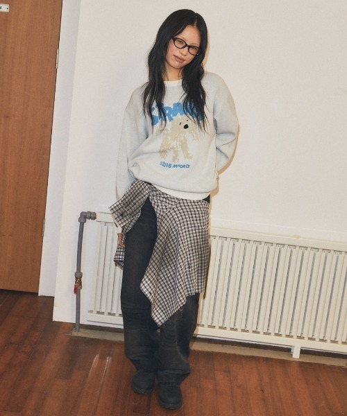 MAHAGRID(マハグリッド)の「mahagrid 『mahagrid/マハグリッド』 Strange Puppy Knit Set/ストレンジパピーニットセット(ニット/セーター・レディース・チャコールグレー/アイボリー・S/M/L)」の15枚目の写真