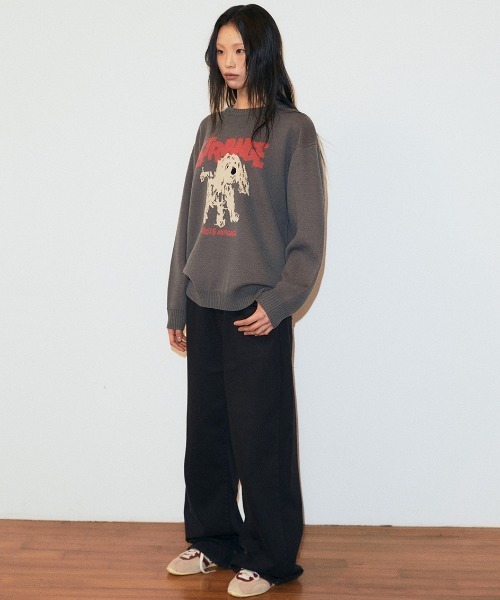 MAHAGRID(マハグリッド)の「mahagrid 『mahagrid/マハグリッド』 Strange Puppy Knit Set/ストレンジパピーニットセット(ニット/セーター・レディース・チャコールグレー/アイボリー・S/M/L)」の18枚目の写真
