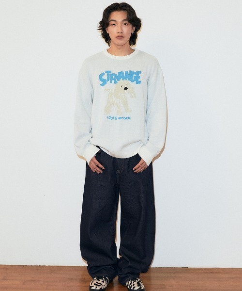 MAHAGRID(マハグリッド)の「mahagrid 『mahagrid/マハグリッド』 Strange Puppy Knit Set/ストレンジパピーニットセット(ニット/セーター・レディース・チャコールグレー/アイボリー・S/M/L)」の12枚目の写真