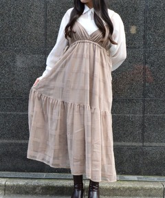 セール】Check Jacquard Dress 12610301（ワンピース）｜TODAYFUL