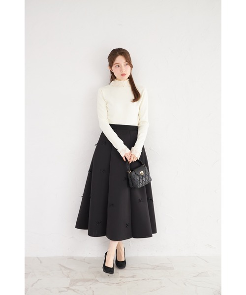 tocco closet(トッコ クローゼット)の「【ZOZO限定】レースプチハイネックリブニットトップス(ニット/セーター・レディース・アイボリー/ブラック/ライトブルー/グレー・M)」の15枚目の写真