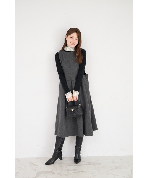 tocco closet(トッコ クローゼット)の「【ZOZO限定】レースプチハイネックリブニットトップス(ニット/セーター・レディース・アイボリー/ブラック/ライトブルー/グレー・M)」の20枚目の写真
