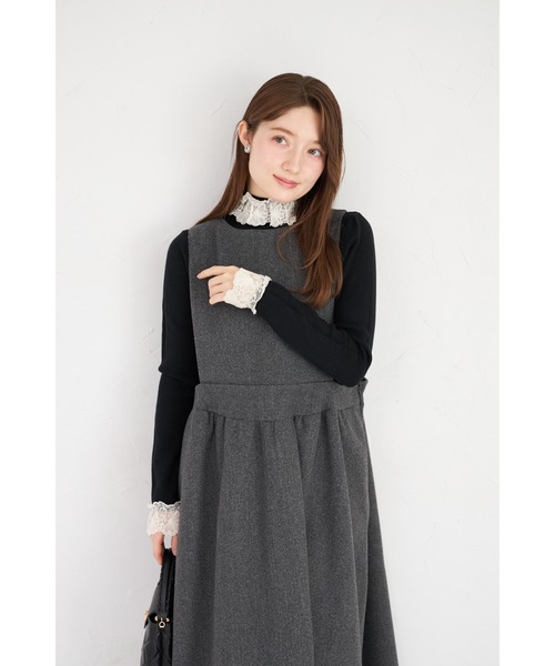 tocco closet(トッコ クローゼット)の「【ZOZO限定】レースプチハイネックリブニットトップス(ニット/セーター・レディース・アイボリー/ブラック/ライトブルー/グレー・M)」の22枚目の写真