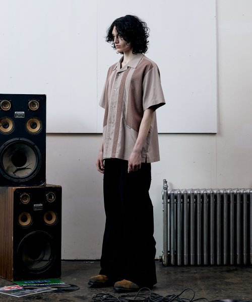 THEVINYLHOUSE（ザバイニルハウス）の「LINEN MESH SHORT SLEEVE SHIRTS BROWN（シャツ/ブラウス・メンズ・その他・S/M/L）」の4枚目の写真