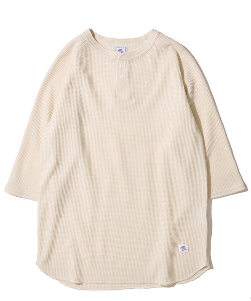 JEMORGAN（ジェーイーモーガン）の「【JEMORGAN / ジェイモーガン】ワッフル ヘンリーネック 7分袖 ラグランTシャツ / サーマル カットソー（Tシャツ/カットソー・メンズ・ブラック/ホワイト/ナチュラル/杢グレー・LARGE/MEDIUM/X-LARGE）」の11枚目の写真