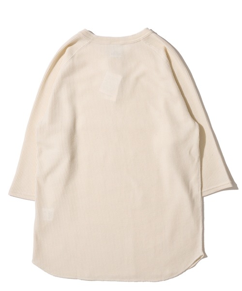 JEMORGAN（ジェーイーモーガン）の「【JEMORGAN / ジェイモーガン】ワッフル ヘンリーネック 7分袖 ラグランTシャツ / サーマル カットソー（Tシャツ/カットソー・メンズ・ブラック/ホワイト/ナチュラル/杢グレー・LARGE/MEDIUM/X-LARGE）」の12枚目の写真