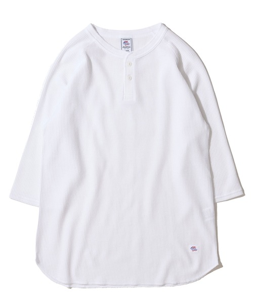JEMORGAN（ジェーイーモーガン）の「【JEMORGAN / ジェイモーガン】ワッフル ヘンリーネック 7分袖 ラグランTシャツ / サーマル カットソー（Tシャツ/カットソー・メンズ・ブラック/ホワイト/ナチュラル/杢グレー・LARGE/MEDIUM/X-LARGE）」の5枚目の写真