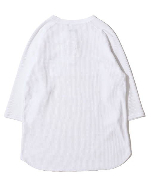 JEMORGAN（ジェーイーモーガン）の「【JEMORGAN / ジェイモーガン】ワッフル ヘンリーネック 7分袖 ラグランTシャツ / サーマル カットソー（Tシャツ/カットソー・メンズ・ブラック/ホワイト/ナチュラル/杢グレー・LARGE/MEDIUM/X-LARGE）」の6枚目の写真