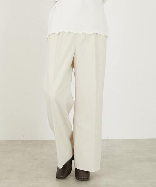 MELROSE claire(メルローズ クレール)の「【ストレッチ起毛パンツ】(その他パンツ・レディース・ブルー/ブラック/ブラウン系その他/アイボリー・FREE)」の2枚目の写真