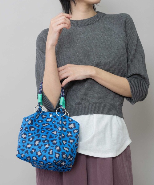 Munich（ミューニック）の「レオパードジャガードハンドバッグ（ハンドバッグ・レディース・ベージュ/ブルー/ホワイト・FREE）」の7枚目の写真
