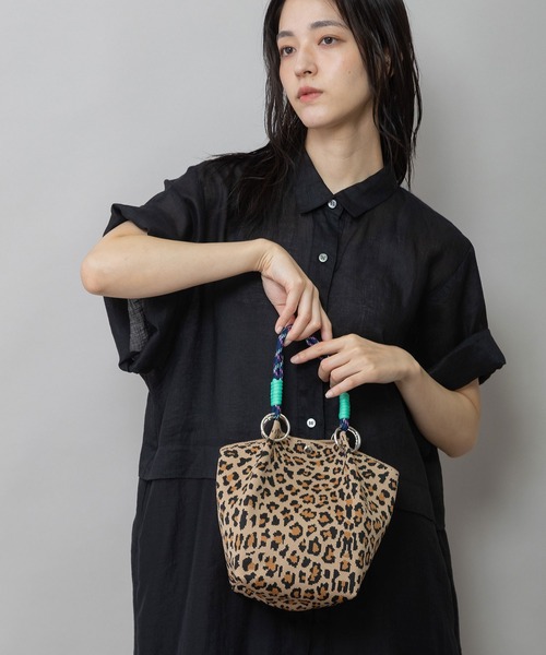 Munich（ミューニック）の「レオパードジャガードハンドバッグ（ハンドバッグ・レディース・ベージュ/ブルー/ホワイト・FREE）」の10枚目の写真