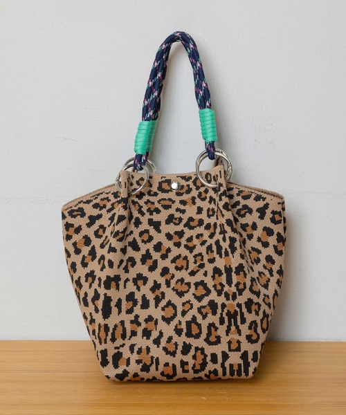 Munich（ミューニック）の「レオパードジャガードハンドバッグ（ハンドバッグ・レディース・ベージュ/ブルー/ホワイト・FREE）」の13枚目の写真