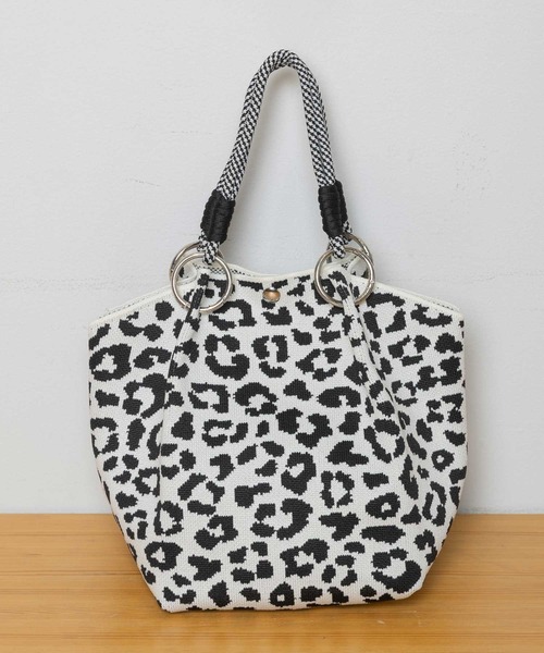 Munich（ミューニック）の「レオパードジャガードハンドバッグ（ハンドバッグ・レディース・ベージュ/ブルー/ホワイト・FREE）」の20枚目の写真