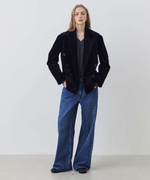 CITYBREEZE（シティブリーズ）の「コーデュロイテーラードジャケット_NAVY（その他アウター・レディース・ネイビー・S/M）」の3枚目の写真
