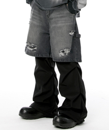 FLAVORISM（フレーバリズム）の「Hybrid Layered Denim Track Pants (TP0056)（デニムパンツ）」