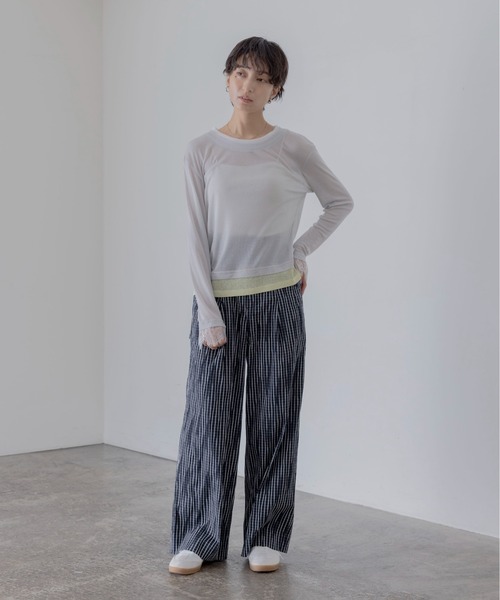 Eimee Law(エイミーロウ)の「レースカフスレイヤードライクトップス(Tシャツ/カットソー・レディース・オフホワイト/ミント/ブラック/ライトグレー・FREE)」の12枚目の写真