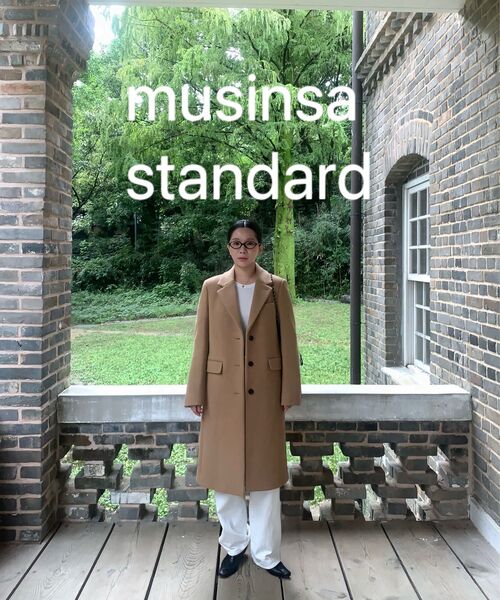 MUSINSA STANDARD WOMAN（ムシンサスタンダードウーマン）の「ウィメンズカシミヤブレンドチェスターフィールドコート[キャメル]（チェスターコート・レディース・その他・SMALL/MEDIUM/LARGE/X-SMALL）」の12枚目の写真