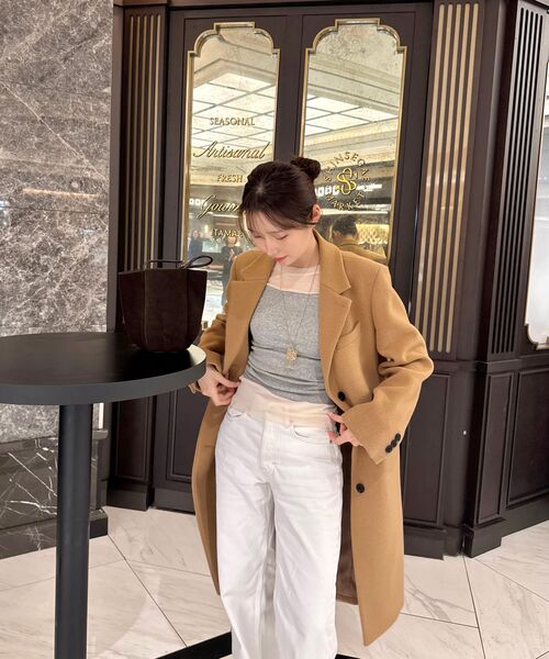 MUSINSA STANDARD WOMAN（ムシンサスタンダードウーマン）の「ウィメンズカシミヤブレンドチェスターフィールドコート[キャメル]（チェスターコート・レディース・その他・SMALL/MEDIUM/LARGE/X-SMALL）」の13枚目の写真